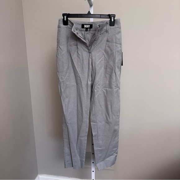 DKNY
Linen Flat Front Coordinating Pleated Trousers size 00 NWT - Picture 2 of 6